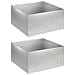 Vaso da giardino 2 pz Argento 40 x 40 x 30 cm Acciaio Inox - Foto miniatura 1