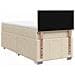Letto box spring con materasso Crema 100 x 200 cm Tessuto - Foto miniatura 9