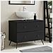 Armadio per Lavabo da Bagno BREDA Nero 82 x 41 x 59 cm - Foto miniatura 2