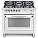 Cucina a Gas PBPG96GVT /C 5 Fuochi a Gas Forno Gas Ventilato Classe A Dimensioni 90 X 60 cm Colore Bianco Perla - Foto miniatura 1