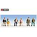 Viaggiatori seduti (senza panchine) 6 personaggi HO - Foto miniatura 1