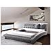 Letto Ad Acqua Matrimoniale In Tessuto Grigio 160 X 200 Cm Lille - Foto miniatura 2