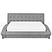 Letto Ad Acqua Matrimoniale In Tessuto Grigio 160 X 200 Cm Lille - Foto miniatura 25