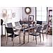 Set Di Tavolo E Sedie Da Giardino In Acciaio, Basalto E Rattan - 180cm - Nero Lucido - Grosseto - Foto miniatura 23