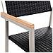 Set Di Tavolo E Sedie Da Giardino In Acciaio, Basalto E Rattan - 180cm - Nero Lucido - Grosseto - Foto miniatura 25