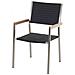 Set Di Tavolo E Sedie Da Giardino In Acciaio, Basalto E Rattan - 180cm - Nero Lucido - Grosseto - Foto miniatura 3