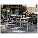 Set Di Tavolo E Sedie Da Giardino In Acciaio, Basalto E Rattan - 180cm - Nero Lucido - Grosseto - Foto miniatura 26