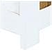 Credenza Bianca E Marrone 40x30x128 Cm Massello Di Mango Grezzo - Foto miniatura 7