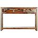 Tavolo Consolle con 3 Cassetti 120x30x75 cm Legno di Sheesham - Foto miniatura 7