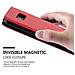 Custodia Compatibile Con Samsung Galaxy S8 In Rosso Mela - Coperchio Protettiva Con Chiusura Magnetica, Funzione Stand E Tasca Per Le Carte - Foto miniatura 8