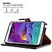 Custodia Compatibile Con Samsung Galaxy Note 4 In Nero Grafite - Coperchio Protettiva Con Chiusura Magnetica, Funzione Stand E Tasca Per Le Carte - Foto miniatura 6