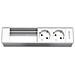 Module Holder 4-fold, 2 X Mains, 2 X Empty - Steckdosengehuse - Oberflchenbndig Montierbar - Power Cee 7/4 X 2 - Eloxiertes Aluminium (7449000202)  - Foto miniatura 1