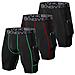 Uomo 3 Pack Compression Shorts Fresco E Asciutto Pantaloncini Da Corsa Strato Di Base Con Tasche Del Telefono Per La Boxe Addestramento Allenamento Palestra (1011-3black-s)  - Foto miniatura 1