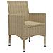 Set Bistrot Da Giardino 3 Pz Polyrattan E Vetro Temperato Beige - Foto miniatura 7