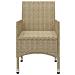 Set Bistrot Da Giardino 3 Pz Polyrattan E Vetro Temperato Beige - Foto miniatura 8