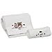 Set Asciugamano Copiola Salvietta Bagno In Spugna 100% Cotone Mod Gufetti Copiola Bianco - Foto miniatura 12