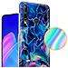 Custodia Compatibile Con Huawei P40 Lite E In Marmo Rosa Blu No. 17 - Coperchio Protettivo In Silicone Tpu Con Motivo A Mosaico - Foto miniatura 3