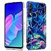 Custodia Compatibile Con Huawei P40 Lite E In Marmo Rosa Blu No. 17 - Coperchio Protettivo In Silicone Tpu Con Motivo A Mosaico - Foto miniatura 6