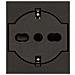 Presa 2p+t P40 Universale A Filo Nero - 30211.g - Foto miniatura 1