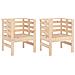 Sedie Da Giardino 2pz 61,5x53x71 Cm In Legno Massello Di Pino - Foto miniatura 2