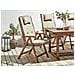 Set Di 6 Sedie Da Giardino Legno Di Acacia Scuro Con Cuscini Grigio Talpa Amantea - Foto miniatura 1