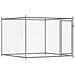 Gabbia per Cani con Porta Grigia 4x2x1,5 m in Acciaio Zincato - Foto miniatura 6