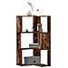 Libreria Angolare 3ripiani Rovere Fumo 50x50x102 Cm Multistrato - Foto miniatura 2
