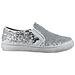 Mezze Scarpe Da Donna In Pelle Bianca Argento Scelta Slip-on 38 - Foto miniatura 1