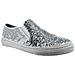 Mezze Scarpe Da Donna In Pelle Bianca Argento Scelta Slip-on 38 - Foto miniatura 2