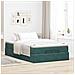 Pouf Letto Con Materasso Verde Scuro 120x190 Cm Velluto - Foto miniatura 3