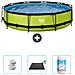Piscina Fuori Terra - In Giro - 360x360x76 Cm - Groen - Include Accessori Coordinati Cb92 - Foto miniatura 1
