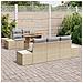 Set Divano da Giardino 6 Pezzi con Cuscini Beige Rattan Polimerico - Foto miniatura 3