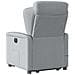Poltrona Alzapersona Massaggi Reclinabile Grigio Chiaro Tessuto - Foto miniatura 7