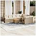Set Divano da Giardino 10 pz con Cuscini Beige in Polyrattan - Foto miniatura 2