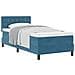 Letto Box Spring con Materasso Blu Scuro 90x200 cm Velluto - Foto miniatura 1