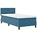 Letto Box Spring con Materasso Blu Scuro 90x200 cm Velluto - Foto miniatura 3
