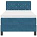 Letto Box Spring con Materasso Blu Scuro 90x200 cm Velluto - Foto miniatura 8