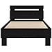 Struttura Letto  con Luci LED Nero Rovere 75x190 cm Legno Tecnico - Foto miniatura 6