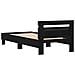 Struttura Letto  con Luci LED Nero Rovere 75x190 cm Legno Tecnico - Foto miniatura 8
