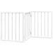 Cancello per Cani Pieghevole 3 Pannelli Bianco 150 cm Pioppo - Foto miniatura 1