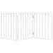 Cancello per Cani Pieghevole 3 Pannelli Bianco 150 cm Pioppo - Foto miniatura 4