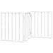 Cancello per Cani Pieghevole 3 Pannelli Bianco 150 cm Pioppo - Foto miniatura 6