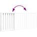 Cancello per Cani Pieghevole 3 Pannelli Bianco 150 cm Pioppo - Foto miniatura 7