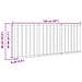 Cancello per Cani Pieghevole 3 Pannelli Bianco 150 cm Pioppo - Foto miniatura 9