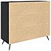 Credenza Nero 90 x 34 x 80 cm Legno multistrato - Foto miniatura 8