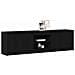 Mobile TV Nero 182 x 34 x 50 cm Legno multistrato - Foto miniatura 3