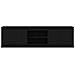 Mobile TV Nero 182 x 34 x 50 cm Legno multistrato - Foto miniatura 6
