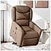 Poltrona Alzapersona Massaggiante Elettrica Marrone Tessuto - Foto miniatura 2