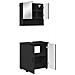 Set di mobili per il bagno Montaggio a parete 2 pcs Nero - Foto miniatura 1