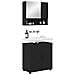 Set di mobili per il bagno Montaggio a parete 2 pcs Nero - Foto miniatura 3